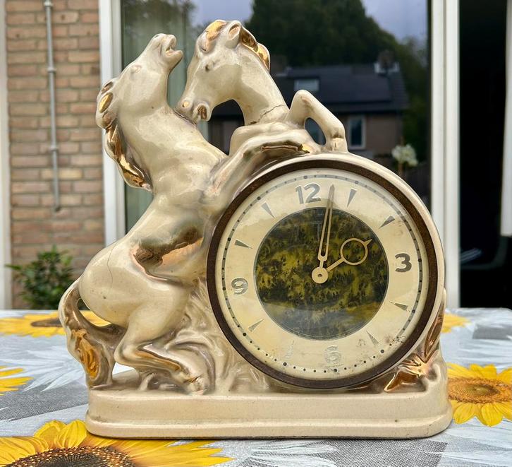 Jaren 50/60 pendule, Antiek en Kunst, Antiek | Klokken, Ophalen of Verzenden