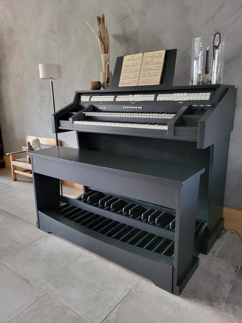Mooi mat zwart Cantor orgel, Muziek en Instrumenten, Orgels, Zo goed als nieuw, Orgel, 2 klavieren, Ophalen