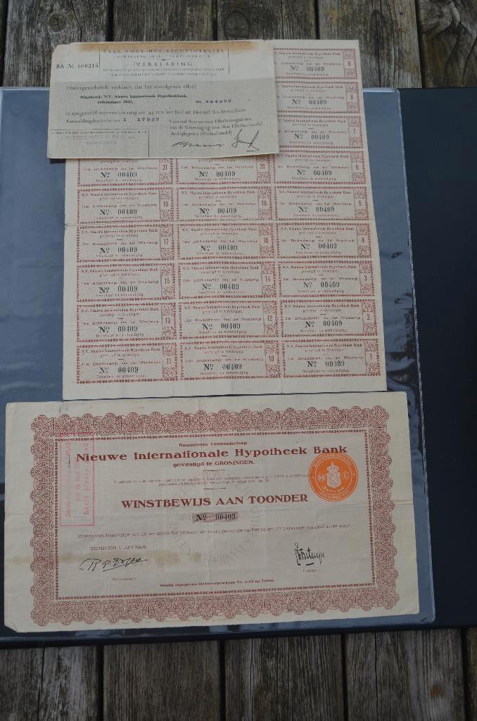 Diverse aandelen / obligaties / pandbrieven etc. (2), Postzegels en Munten, Aandelen en Waardepapieren, Aandeel, Voor 1920, Ophalen of Verzenden