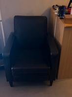 Leren stoel, Huis en Inrichting, Stoelen, Ophalen, Gebruikt, Zwart, Leer