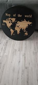 Decoratie,  map of the world, Huis en Inrichting, Ophalen, Zo goed als nieuw, Wandklok