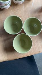 3 Jet kommetjes - Pioenroos thema, Huis en Inrichting, Keuken | Servies, Ophalen of Verzenden, Zo goed als nieuw, Kom(men), Overige stijlen