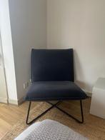 Fauteuil donkergrijs fluweel als nieuw!, Ophalen, Zo goed als nieuw, 75 tot 100 cm, 50 tot 75 cm