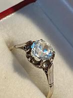 Wit gouden ring stenen 750-18 karaat, Verzenden, Goud, Ring