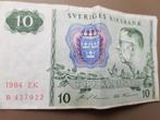 Biljet 10 Zweedse Kronen 1984, Ophalen of Verzenden, Overige landen