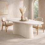 Organische Eettafel beton cire - 220cm beige, Info@savoireinteriors.com, 200 cm of meer, Van haestrechstraat 15d, Rechthoekig