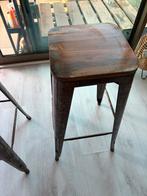 Industriële barkruk 2x, Huis en Inrichting, Barkrukken, Ophalen, Gebruikt, Met voetsteun, 60 tot 90 cm