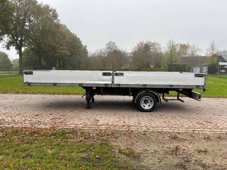 Bunk BE oplegger vlak met luiken 7 ton (bj 2014), Auto's, Vrachtwagens, Bedrijf, Te koop, Aanhangers en Opleggers, Overige brandstoffen