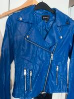 Knalblauw nepleren jasje stradivarius, Blauw, Ophalen of Verzenden, Zo goed als nieuw, Maat 36 (S)