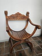 Antieke Dagobert/Savonarola stoel, Antiek en Kunst, Antiek | Meubels | Stoelen en Banken, Ophalen