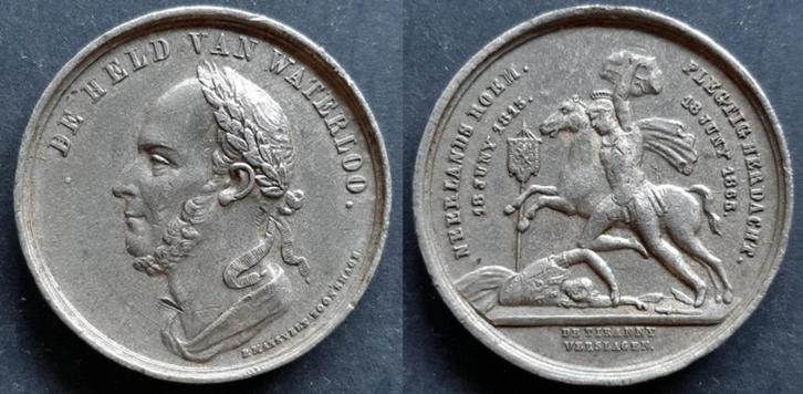 Willem II Held van Waterloo 1815-1865, Postzegels en Munten, Penningen en Medailles, Overige materialen, Nederland, Verzenden
