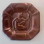 Koperen bordje - naakte vrouw - Carl Brose, Antiek en Kunst, Ophalen