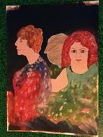 Gouache verf op papier groep mensen, Verzenden