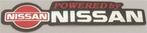 Powered by Nissan metallic sticker #3, Auto diversen, Autostickers, Ophalen of Verzenden