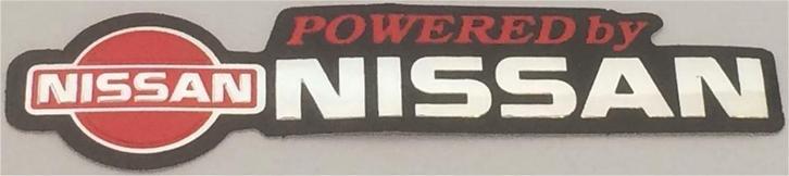 Powered by Nissan metallic sticker #3, Auto diversen, Autostickers, Ophalen of Verzenden