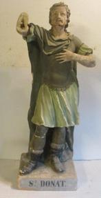 antiek terra cotta heiligenbeeld St Donatius 19eeuws, Ophalen