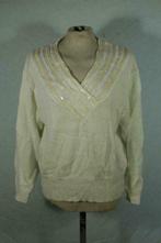 Mooie witte trui.Pailletjes.Mt 44.Merk Lucia, ., Wit, Maat 42/44 (L), Ophalen of Verzenden