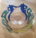 Beschilderd glazen design Schaal - kleine oplage vervaardigd, Antiek en Kunst, Ophalen of Verzenden
