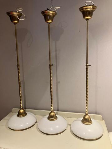 Set van 3 vintage hanglampen beschikbaar voor biedingen