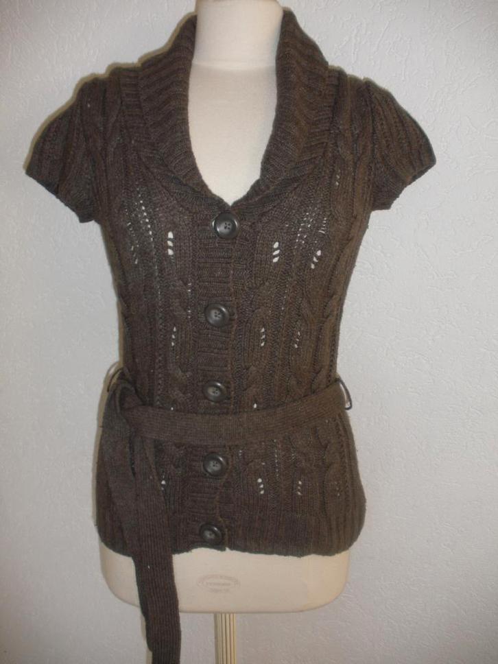 H&M LOGG vest bruin kabel maat S - nieuw -, Kleding | Dames, Truien en Vesten, Nieuw, Maat 38/40 (M), Bruin, Ophalen of Verzenden