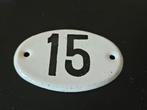 Vintage huisnummer bordje emaille, Antiek en Kunst, Ophalen of Verzenden
