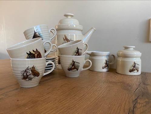 Paarden servies - Royal Schwabap, Antiek en Kunst, Antiek | Servies compleet, Ophalen of Verzenden