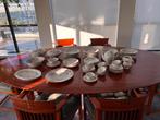 Kahla vintage 62-delig servies bloemen, vogels, goud, reliëf, Ophalen