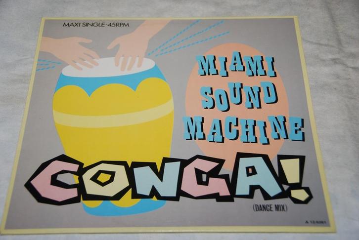Miami Sound Machine – Conga! (Dance Mix) 12” LP Vinyl, Cd's en Dvd's, Vinyl Singles, Gebruikt, Maxi-single, Pop, 12 inch, Ophalen of Verzenden