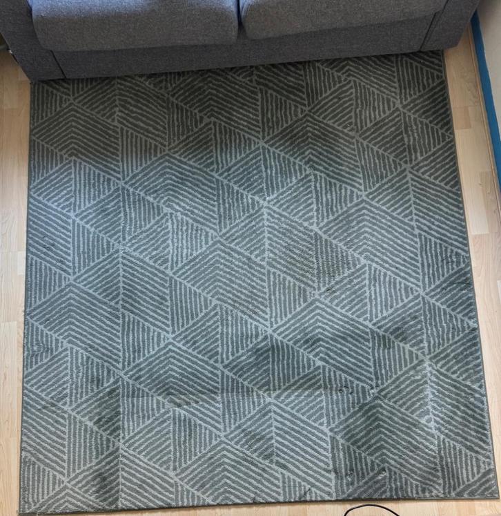 IKEA Vloerkleed/tapijt groen/grijzig 240 x 170cm, Huis en Inrichting, Stoffering | Tapijten en Kleden, Gebruikt, 150 tot 200 cm