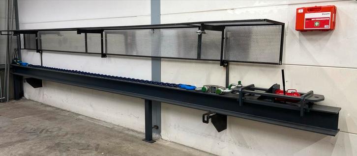 Test/richtbank voor hijsmiddelen te testen / en richten, Doe-het-zelf en Verbouw, Gereedschap | Overige machines, Zo goed als nieuw