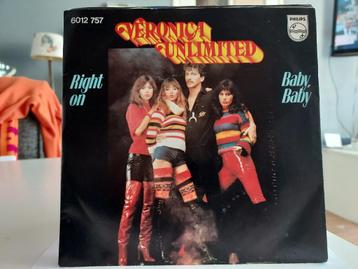 7" Single Veronica Unlimited - Right On / Baby, Baby beschikbaar voor biedingen