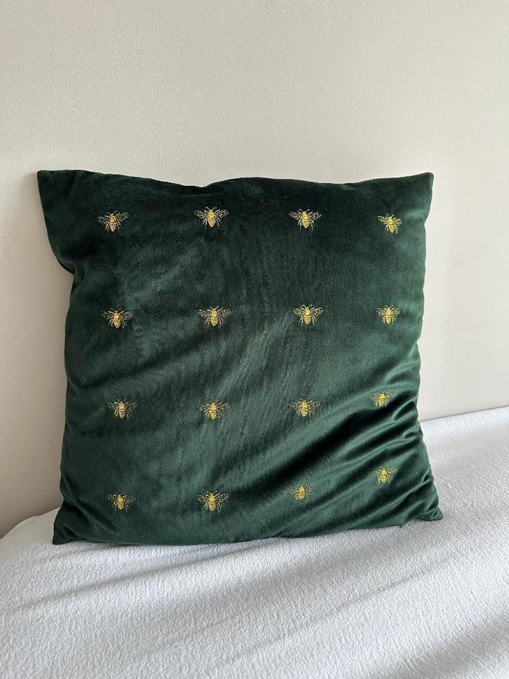 Sierkussen 50 x 50 cm, Huis en Inrichting, Woonaccessoires | Kussens, Zo goed als nieuw, Groen, Vierkant, Verzenden