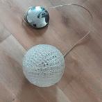 Plafondlamp wit bolletje van kunststof met zilver, Ophalen of Verzenden, Gebruikt, Kunststof