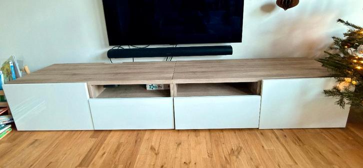 Tv meubel, Ikea Besta 240 cm breed, Huis en Inrichting, Kasten | Televisiemeubels, Zo goed als nieuw, Minder dan 100 cm, 200 cm of meer