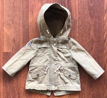 Baby parka jasje met capuchon - legergroen - maat 80 beschikbaar voor biedingen