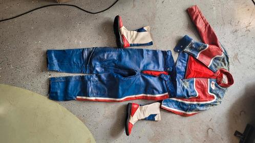 Vintage DAMEN Motorpak + MJK Motorlaarzen – Volledig leer, Antiek en Kunst, Antiek | Kleding en Accessoires, Heren, Ophalen of Verzenden
