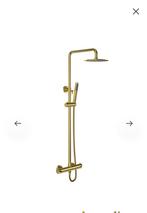 Aloni Optima thermostatische regendouche Brushed Gold –Nieuw, Doe-het-zelf en Verbouw, Ophalen of Verzenden, Zo goed als nieuw