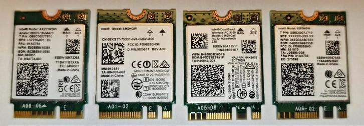 Laptop netwerkkaarten Wifi 2.4GHz/5GHz, Computers en Software, Netwerkkaarten, Ophalen of Verzenden