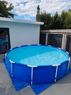 366 cm rond zwembad Intex met zoutwater en zandfilterpomp, Ophalen, Gebruikt, Minder dan 80 cm, Rond