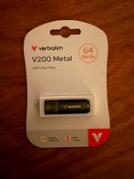 Verbatim V200 Metal USB Stick - 64GB, Ophalen of Verzenden, Nieuw, 64 GB