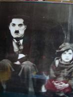 charlie chaplin groot poster ingelijst The Kid, Verzamelen, Ophalen, Zo goed als nieuw, Film, Foto of Kaart