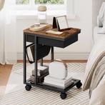 Bijzettafel - Sidetable - Nachtkastje-50x35x60cm-Bruın Zwart, Huis en Inrichting, Tafels | Sidetables, 50 tot 100 cm, Nieuw, Ophalen of Verzenden