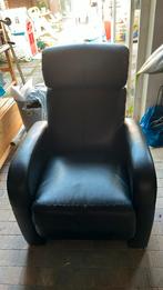 GRATIS Leuke zwarte fauteuil., Huis en Inrichting, Fauteuils, Ophalen, Gebruikt, 75 tot 100 cm, 50 tot 75 cm