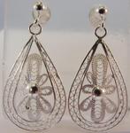 Nieuwe handgemaakte zilveren filigrain oorhangers., Hangers, Verzenden, Nieuw, Zilver