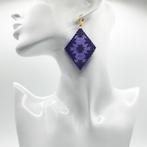 Purple Rorschach oorbellen, Ophalen of Verzenden, Nieuw, Paars, Overige materialen