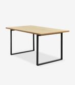 Eettafel AABENRAA 80x140 eiken kleur/zwart, Ophalen, 50 tot 100 cm, Zo goed als nieuw, Vier personen