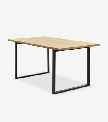 Eettafel AABENRAA 80x140 eiken kleur/zwart beschikbaar voor biedingen