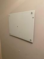 Glazen white- / magneetbord - wit glas - 60 x 40 cm, Ophalen, Zo goed als nieuw, Overige typen