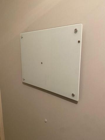 Glazen white- / magneetbord - wit glas - 60 x 40 cm beschikbaar voor biedingen