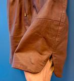 By Bar echt leer rood bruine rok rekbare tailleband XS 45178, By bar, Bruin, ., Ophalen of Verzenden